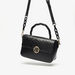 ELLE Monogram Textured Crossbody Bag with Twisted Top Handle-Women%27s Handbags-thumbnailMobile-1