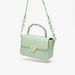 ELLE Monogram Textured Crossbody Bag with Twisted Top Handle-Women%27s Handbags-thumbnailMobile-1