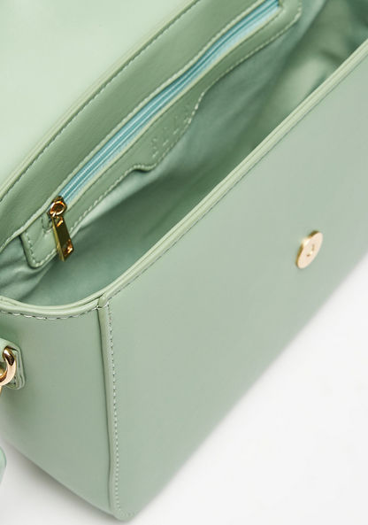 ELLE Monogram Textured Crossbody Bag with Twisted Top Handle-Women%27s Handbags-image-5