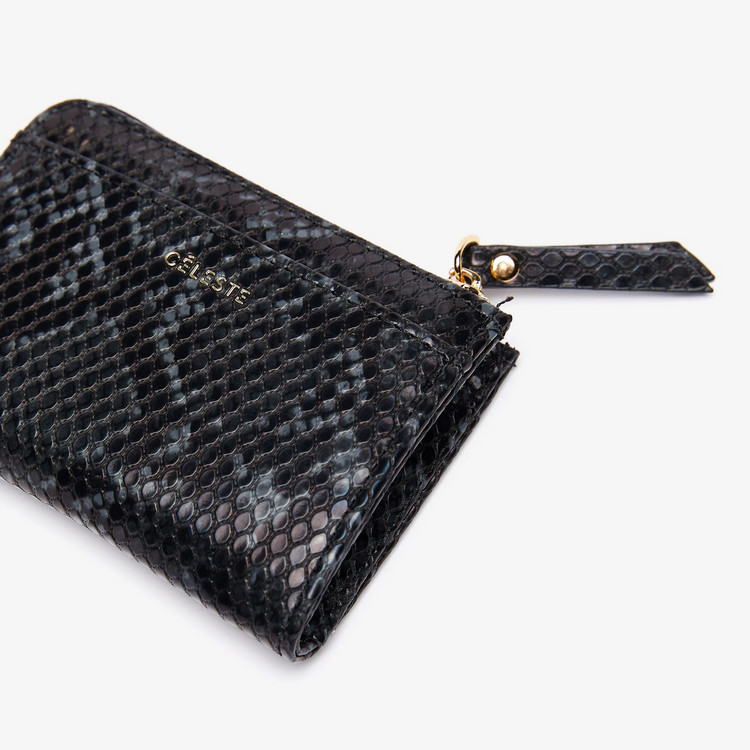 Celeste Animal Textured Zip Around Wallet