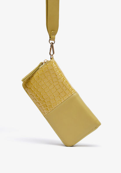 Celeste Animal Textured Long Zip Around Wallet-Wallets & Clutches-image-1