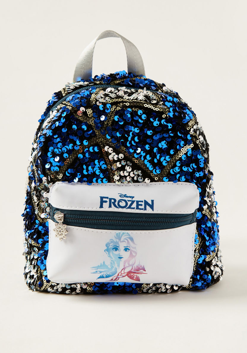 Disney Frozen Sequin Embellished Backpack - 8 inches-Bags and Backpacks-image-0