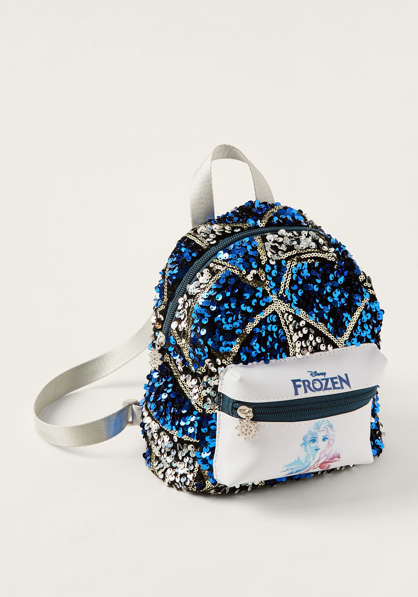 Disney Frozen Sequin Embellished Backpack - 8 inches-Bags and Backpacks-image-1