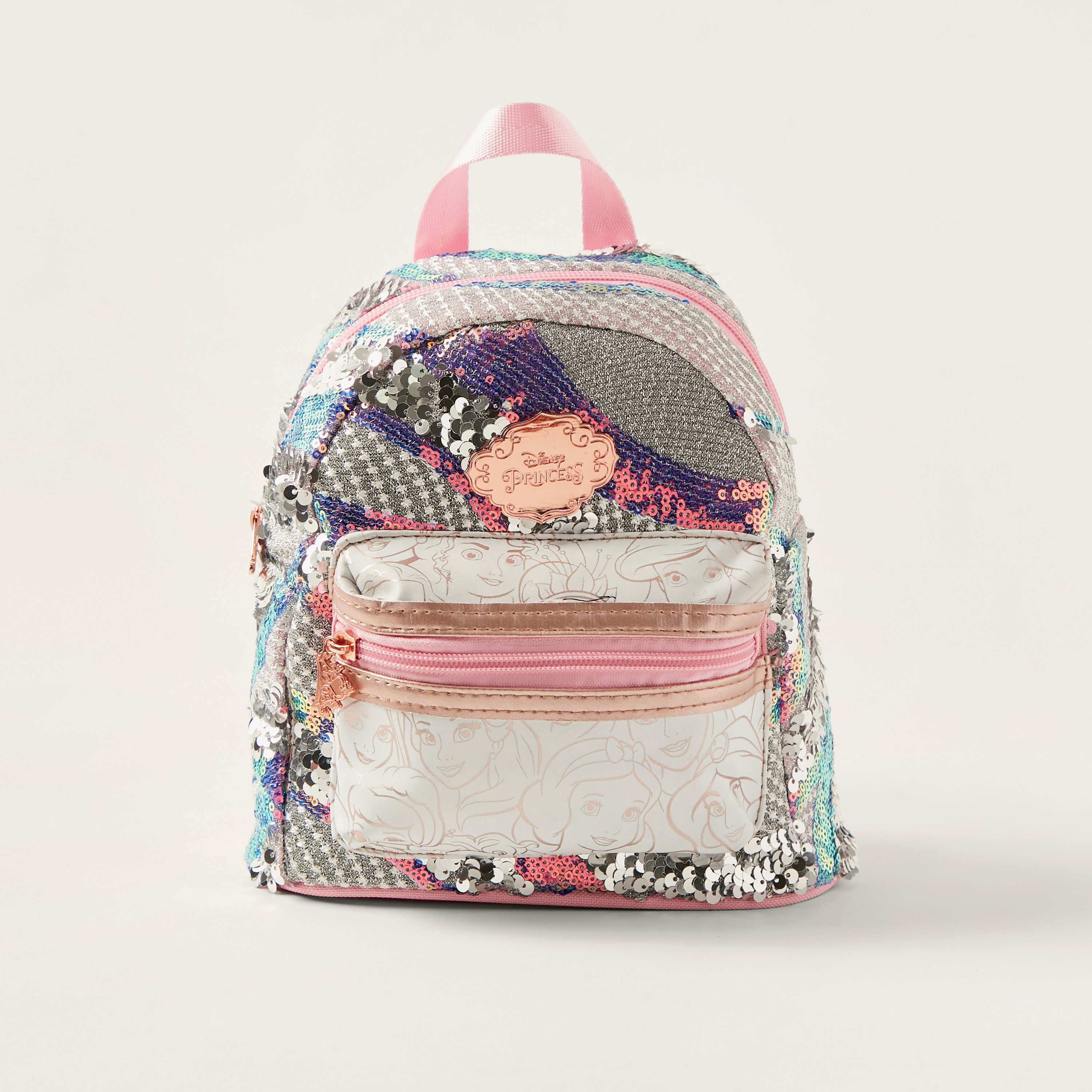 Disney Princess Sequin Embellished Backpack - 8 inches-girls-accessories-bags-image-1