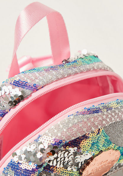 Disney Princess Sequin Embellished Backpack - 8 inches-Bags and Backpacks-image-4