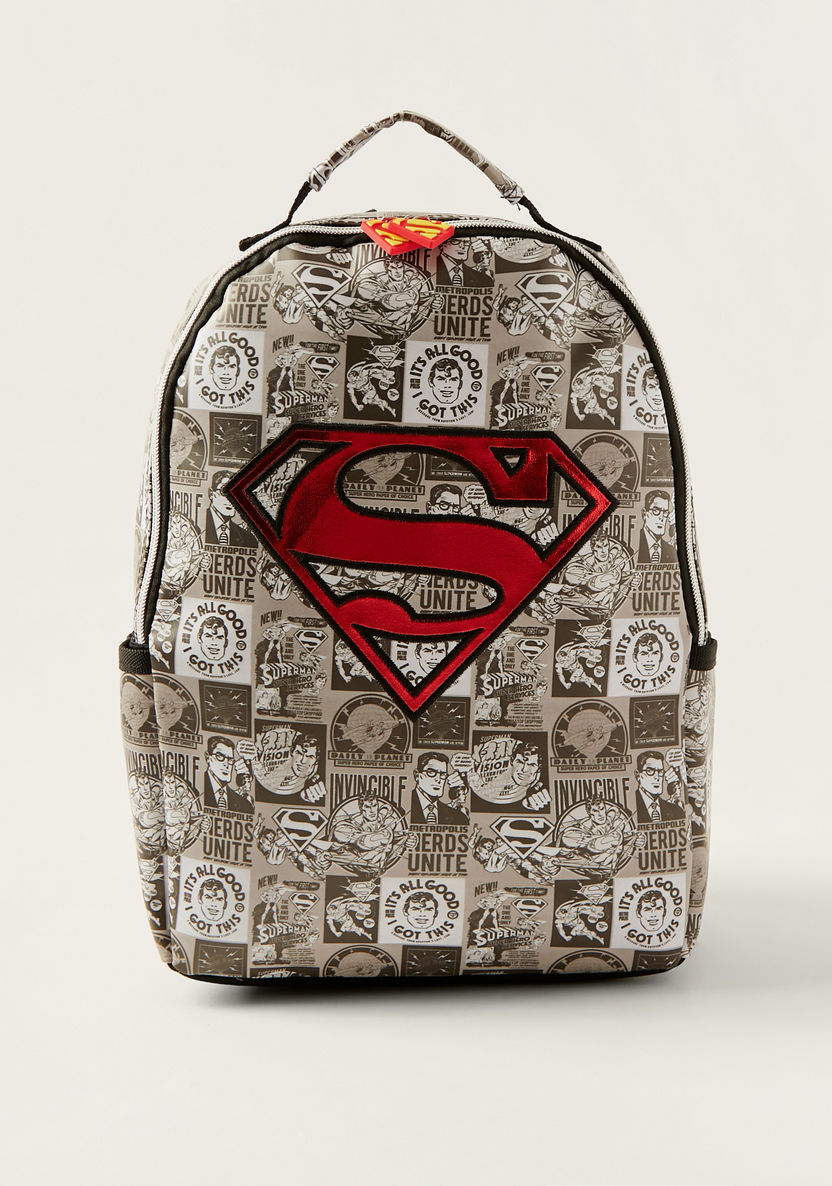 Disney All Over Superman Print Backpack - 13.5 inches-Bags and Backpacks-image-0