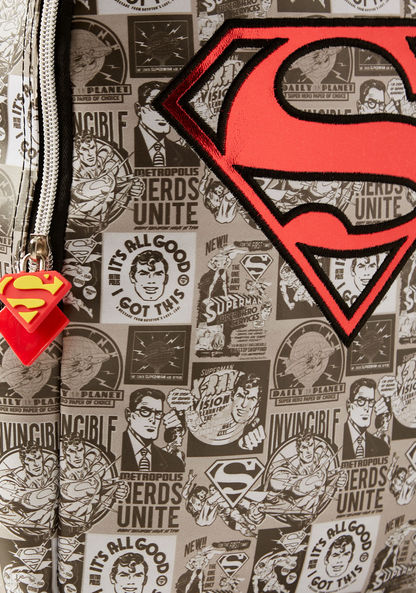 Disney All Over Superman Print Backpack - 13.5 inches-Bags and Backpacks-image-2