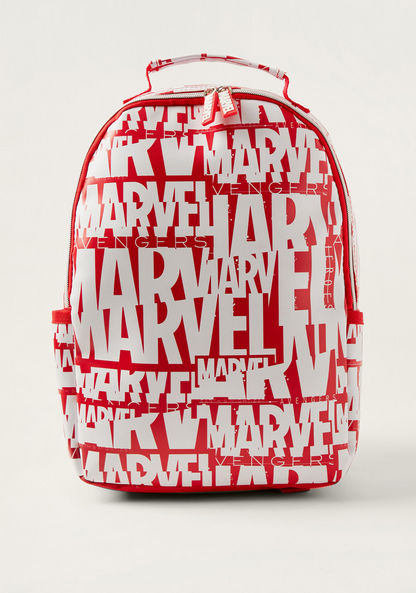 All Over Marvel Print Backpack with Adjustable Straps - 13.5 inches-Bags and Backpacks-image-0