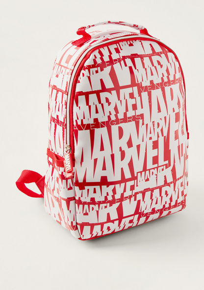 All Over Marvel Print Backpack with Adjustable Straps - 13.5 inches-Bags and Backpacks-image-1