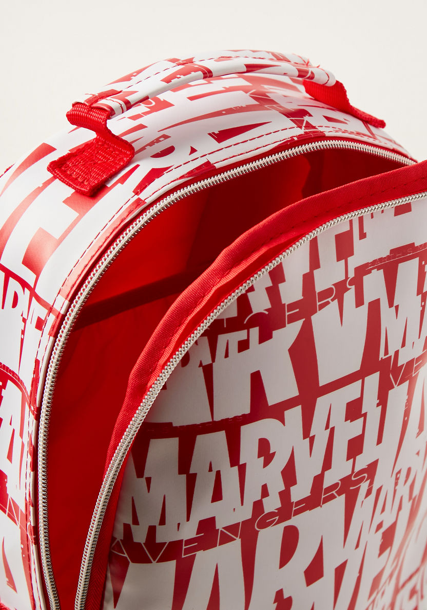 All Over Marvel Print Backpack with Adjustable Straps - 13.5 inches-Bags and Backpacks-image-4