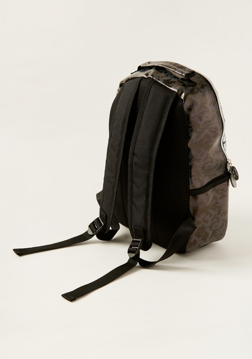 Batman Print Zipper Backpack with Adjustable Shoulder Straps-Bags and Backpacks-image-3