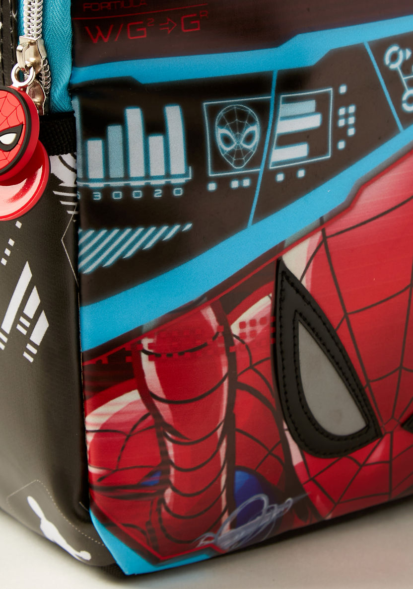 Spider-Man Print Zipper Backpack with Adjustable Shoulder Straps-Bags and Backpacks-image-2