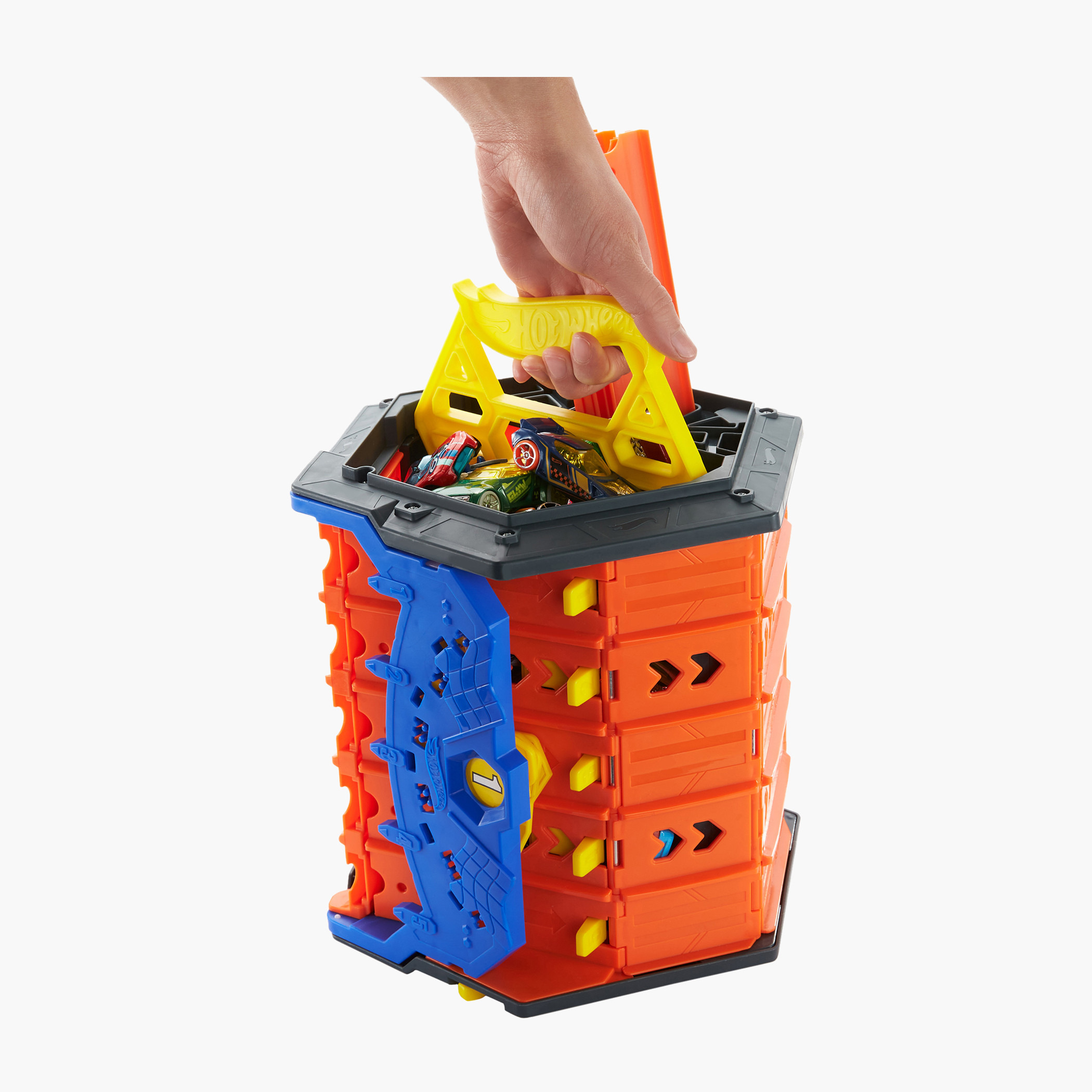 Hot Wheels Roll Out Raceway Track Set, Converts to 5-Lane Track, With 1:64 Car, For Kids 4 Years &Up-toys-playvehicles-vehicleplaysets-image-2