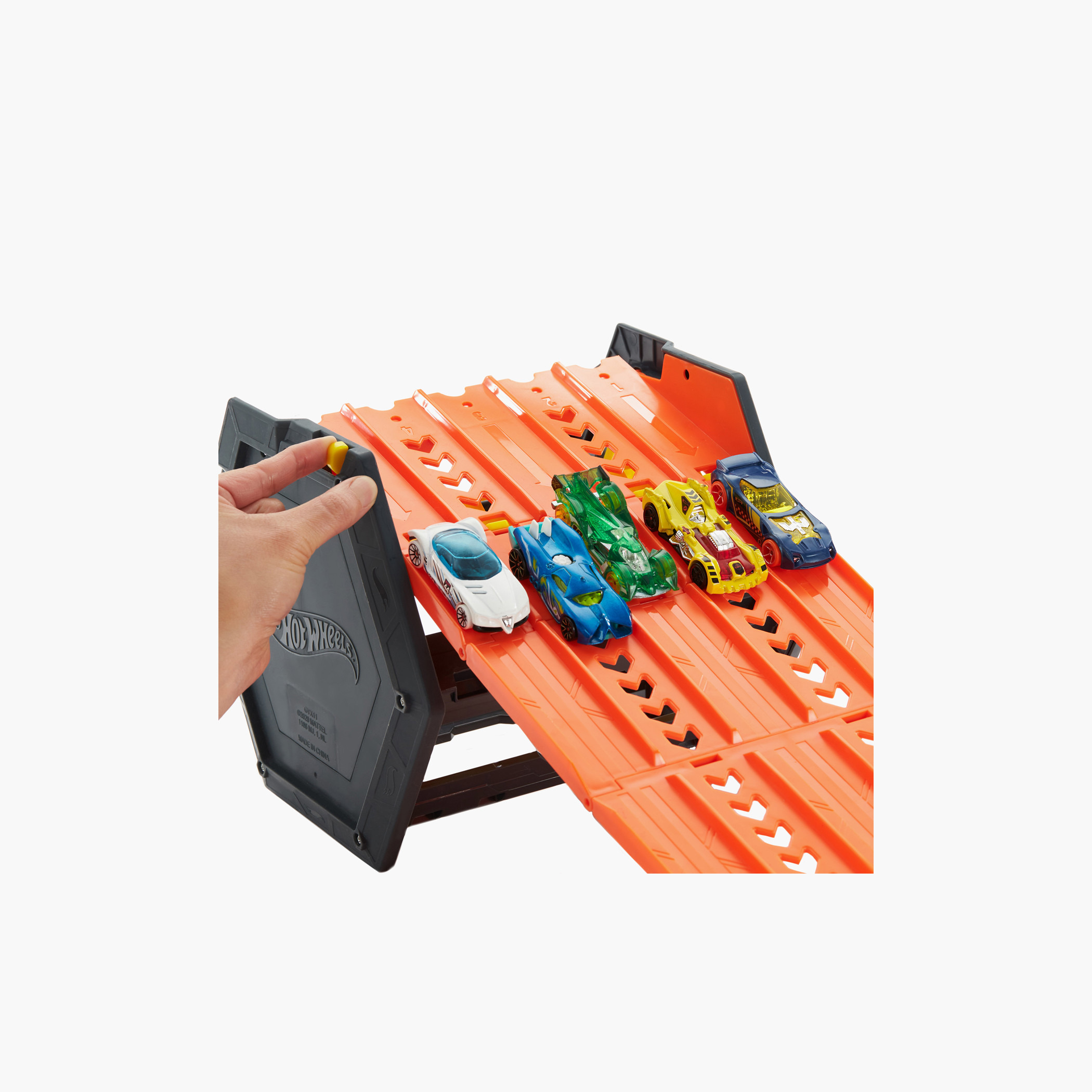 Hot Wheels Roll Out Raceway Track Set, Converts to 5-Lane Track, With 1:64 Car, For Kids 4 Years &Up-toys-playvehicles-vehicleplaysets-image-3
