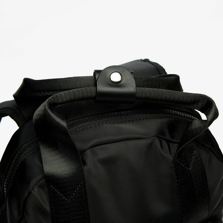 Lee Cooper Solid Backpack with Dual Handle and Zip Closure
