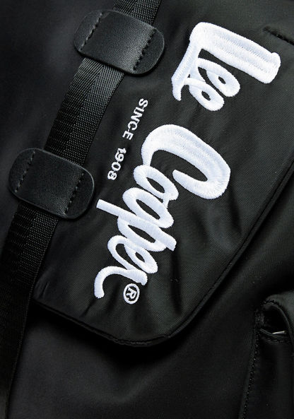 Lee Cooper Printed Backpack with Flap Closure and Adjustable Shoulder Straps