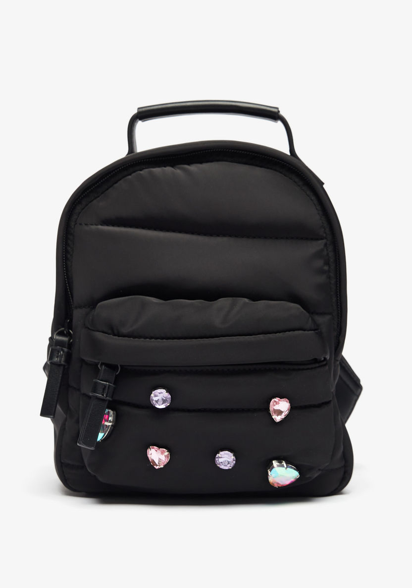 Missy Embellished Backpack with Adjustable Shoulder Straps and Top Handle-Women%27s Backpacks-image-0