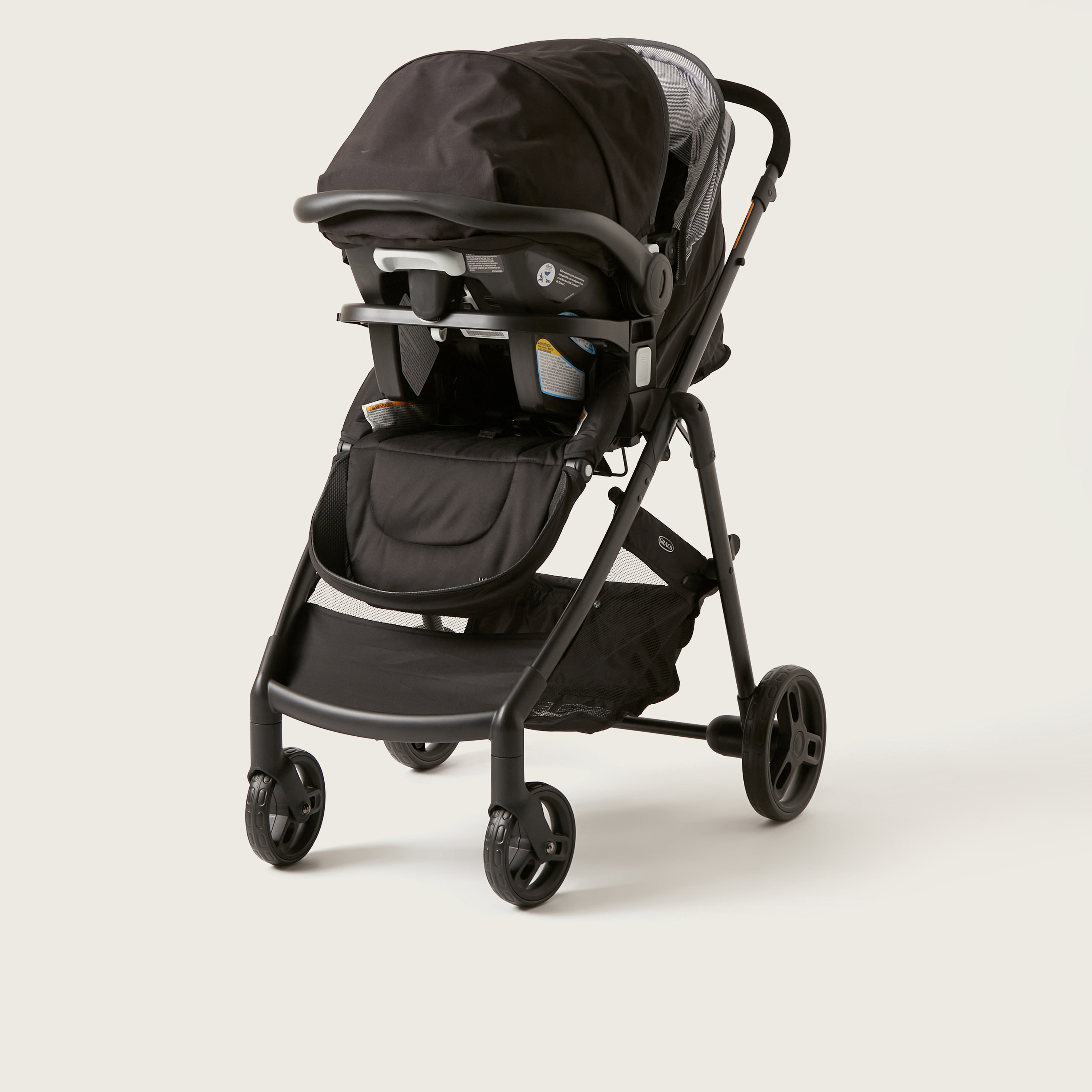 عربة أطفال من جراكو مودز باسيكس سوداء مع مقعد سيارة (حتى 3 سنوات)-baby-gear-strollersandprams-travelsystems-image-10