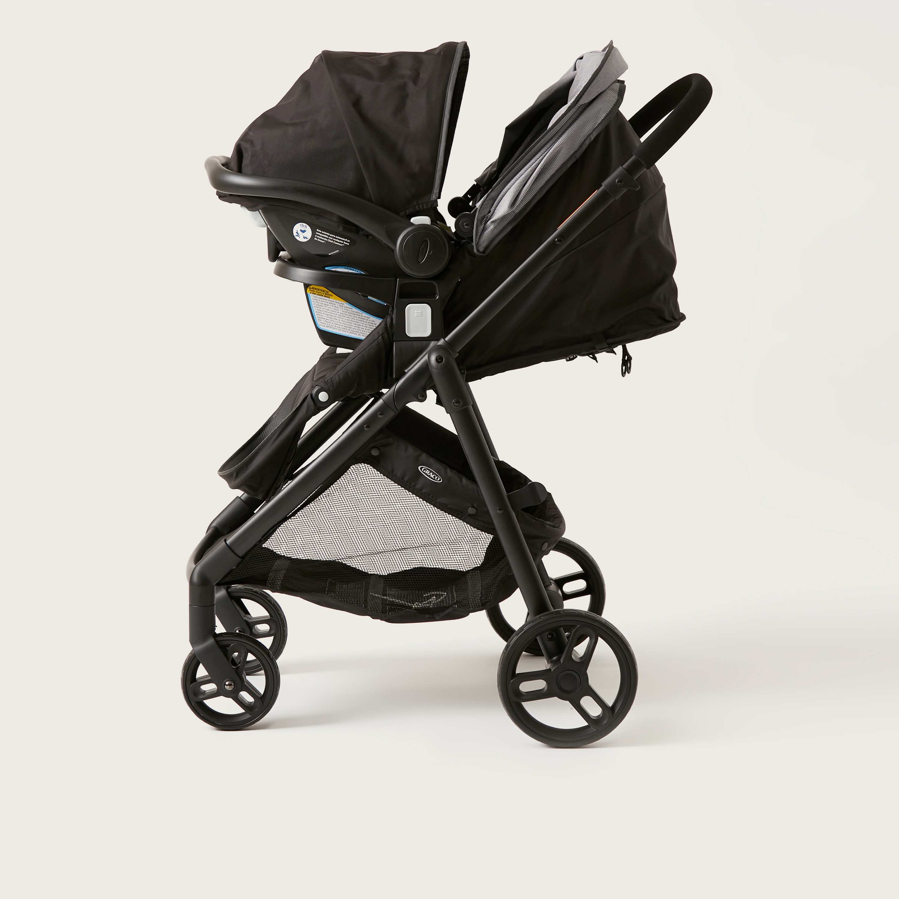 عربة أطفال من جراكو مودز باسيكس سوداء مع مقعد سيارة (حتى 3 سنوات)-baby-gear-strollersandprams-travelsystems-image-11