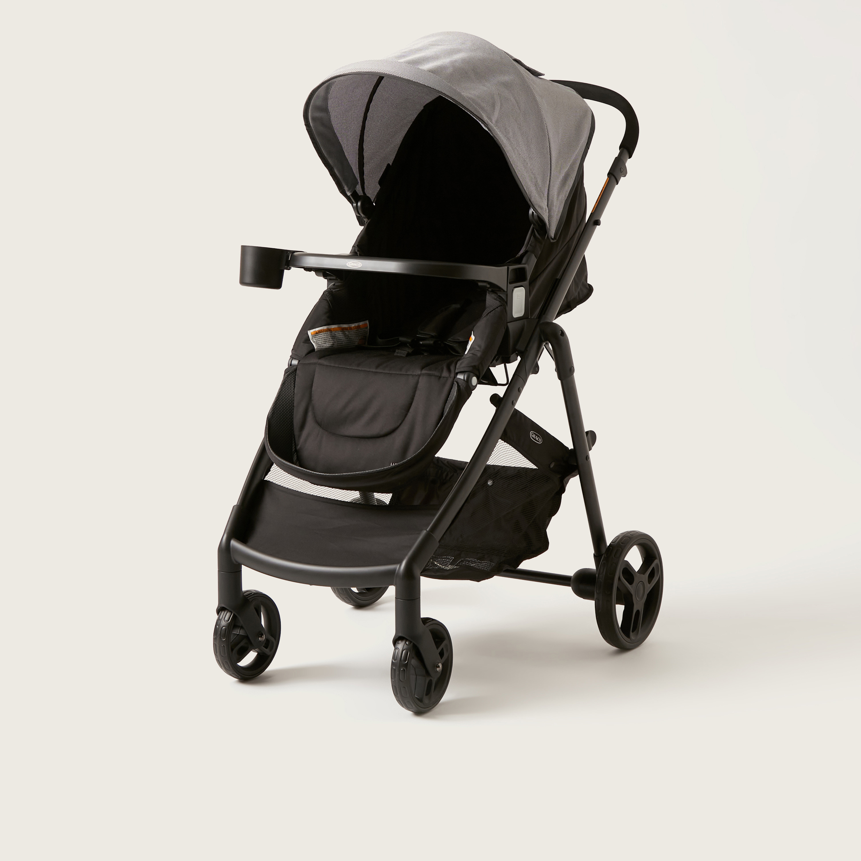 عربة أطفال من جراكو مودز باسيكس سوداء مع مقعد سيارة (حتى 3 سنوات)-baby-gear-strollersandprams-travelsystems-image-12