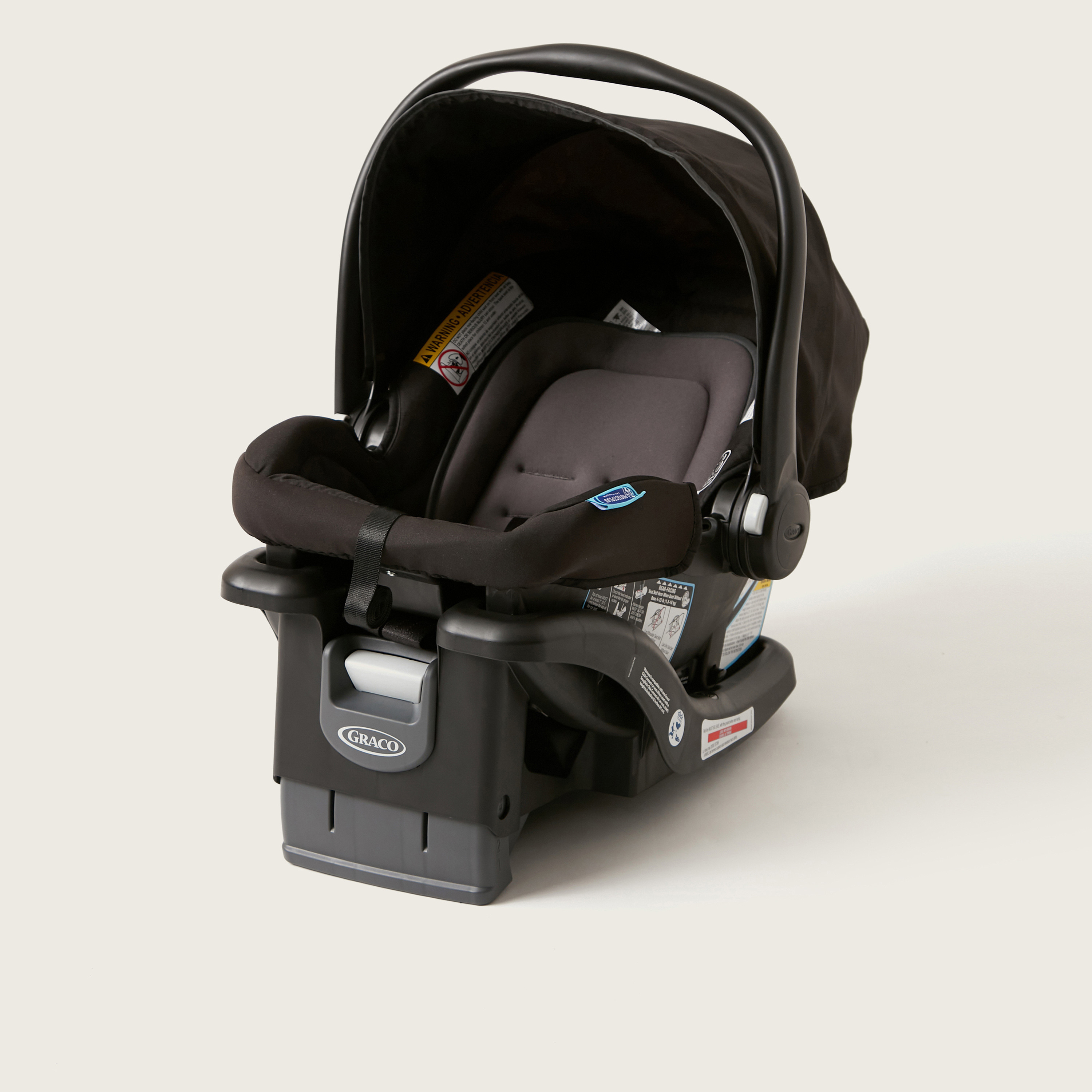 عربة أطفال من جراكو مودز باسيكس سوداء مع مقعد سيارة (حتى 3 سنوات)-baby-gear-strollersandprams-travelsystems-image-2
