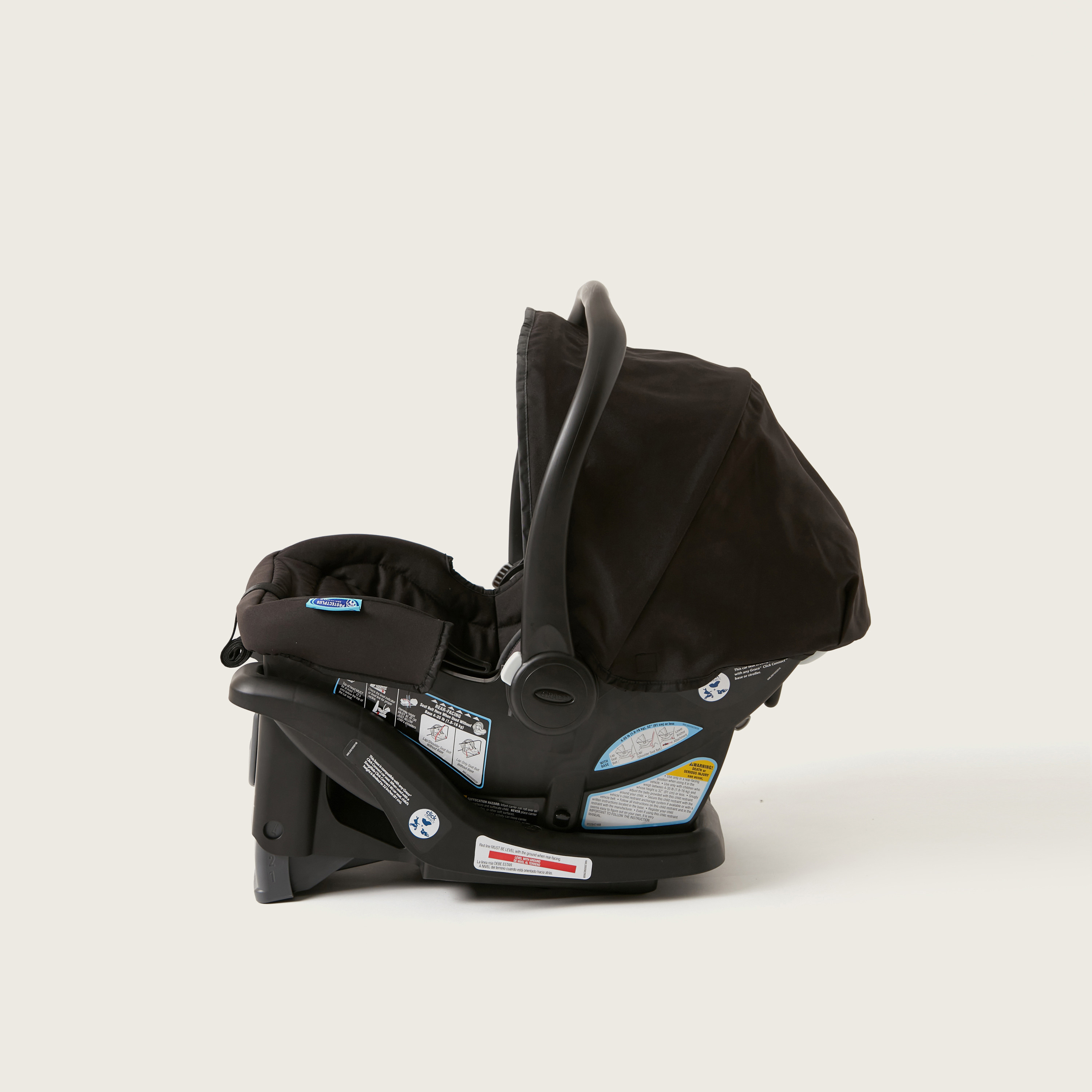 عربة أطفال من جراكو مودز باسيكس سوداء مع مقعد سيارة (حتى 3 سنوات)-baby-gear-strollersandprams-travelsystems-image-3