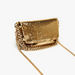 Celeste Sequin Embellished Sling Bag with Chain Detail and Snap Closure-Women%27s Handbags-thumbnailMobile-2