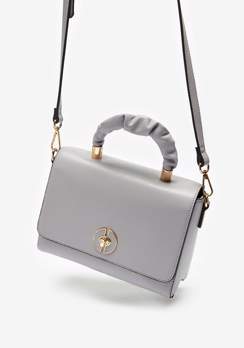 Celeste Solid Satchel Bag with Ruched Grab Handle-Women%27s Handbags-image-1