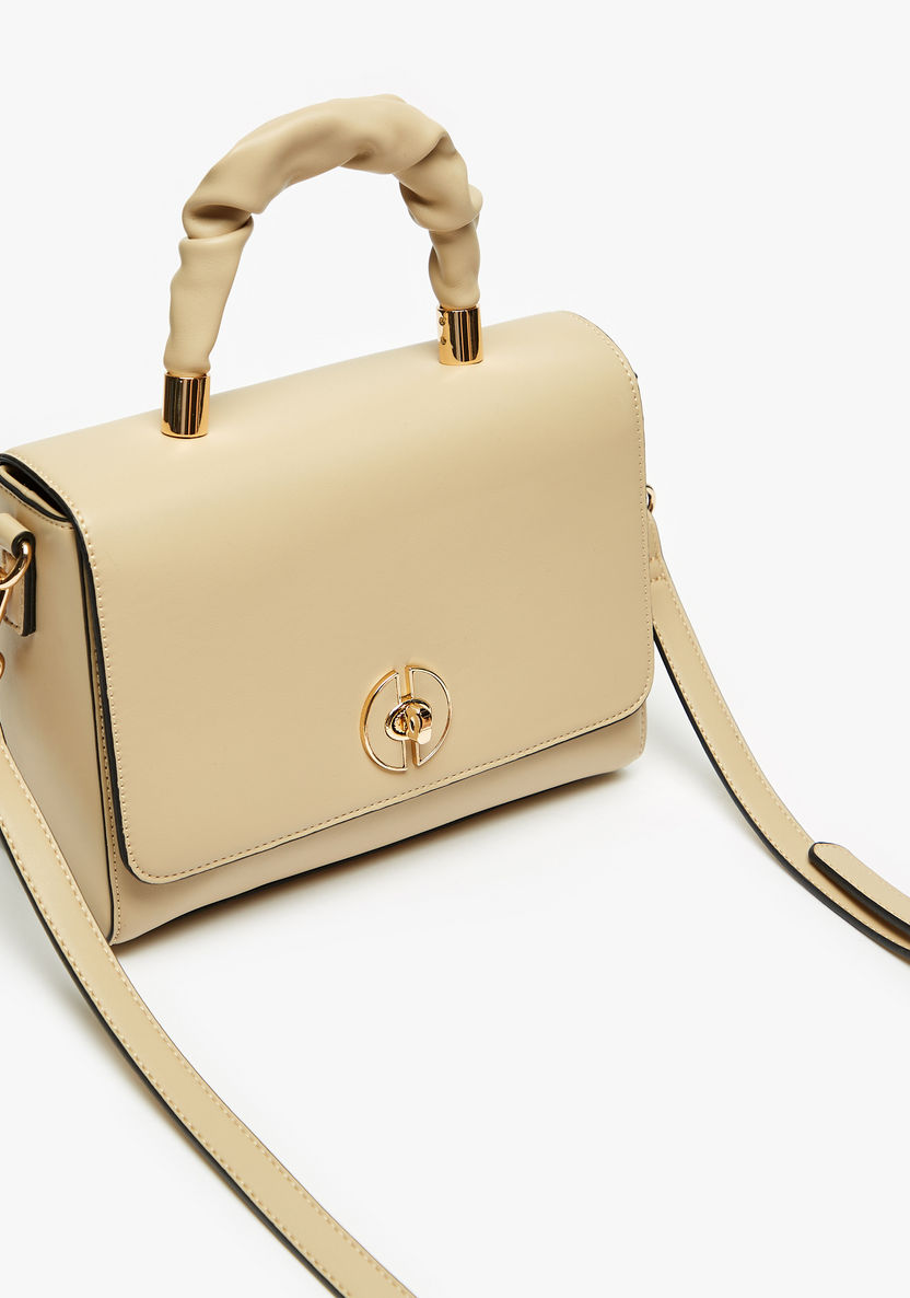 Celeste Solid Satchel Bag with Ruched Grab Handle-Women%27s Handbags-image-2