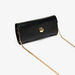 Celeste Textured Clutch with Detachable Chain Strap and Button Closure-Wallets & Clutches-thumbnail-4