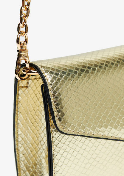Celeste Textured Clutch with Detachable Chain Strap and Button Closure-Wallets and Clutches-image-3