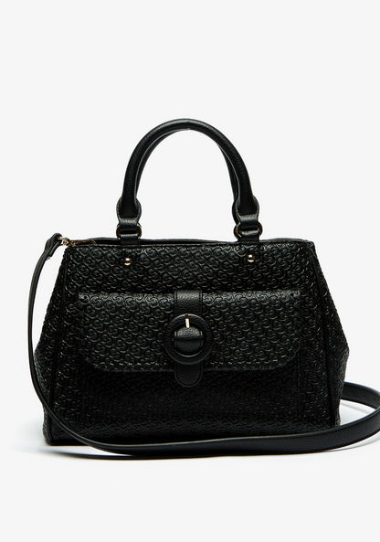 Celeste Monogram Embossed Tote Bag with Detachable Strap-Women%27s Handbags-image-0