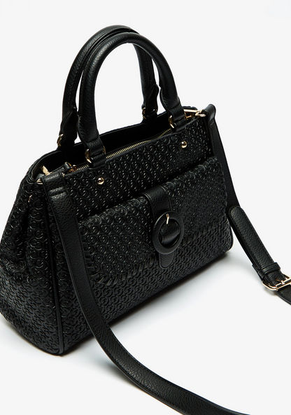 Celeste Monogram Embossed Tote Bag with Detachable Strap-Women%27s Handbags-image-2
