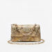 Celeste Textured Satchel Bag with Detachable Chain Strap and Button Closure-Women%27s Handbags-thumbnail-0