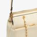 ELLE Monogram Embossed Shoulder Bag with Detachable Strap and Zip Closure-Women%27s Handbags-thumbnail-2