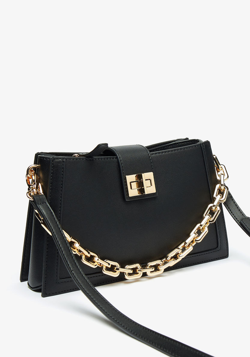 Celeste Solid Shoulder Bag with Detachable Strap and Zip Closure-Women%27s Handbags-image-2