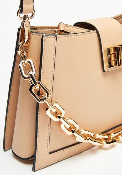 Celeste Solid Shoulder Bag with Detachable Strap and Zip Closure-Women%27s Handbags-image-3