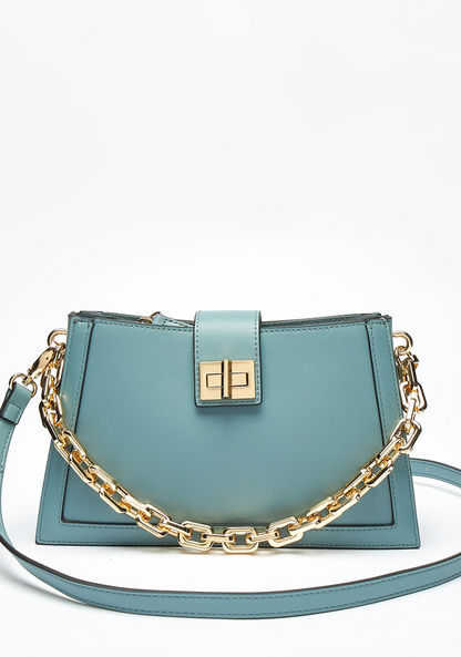 Celeste Solid Shoulder Bag with Detachable Strap and Zip Closure-Women%27s Handbags-image-0