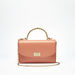Celeste Solid Satchel Bag with Detachable Chain Strap and Flap Closure-Women%27s Handbags-thumbnailMobile-0