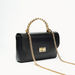 Celeste Solid Satchel Bag with Detachable Chain Strap and Flap Closure-Women%27s Handbags-thumbnailMobile-2
