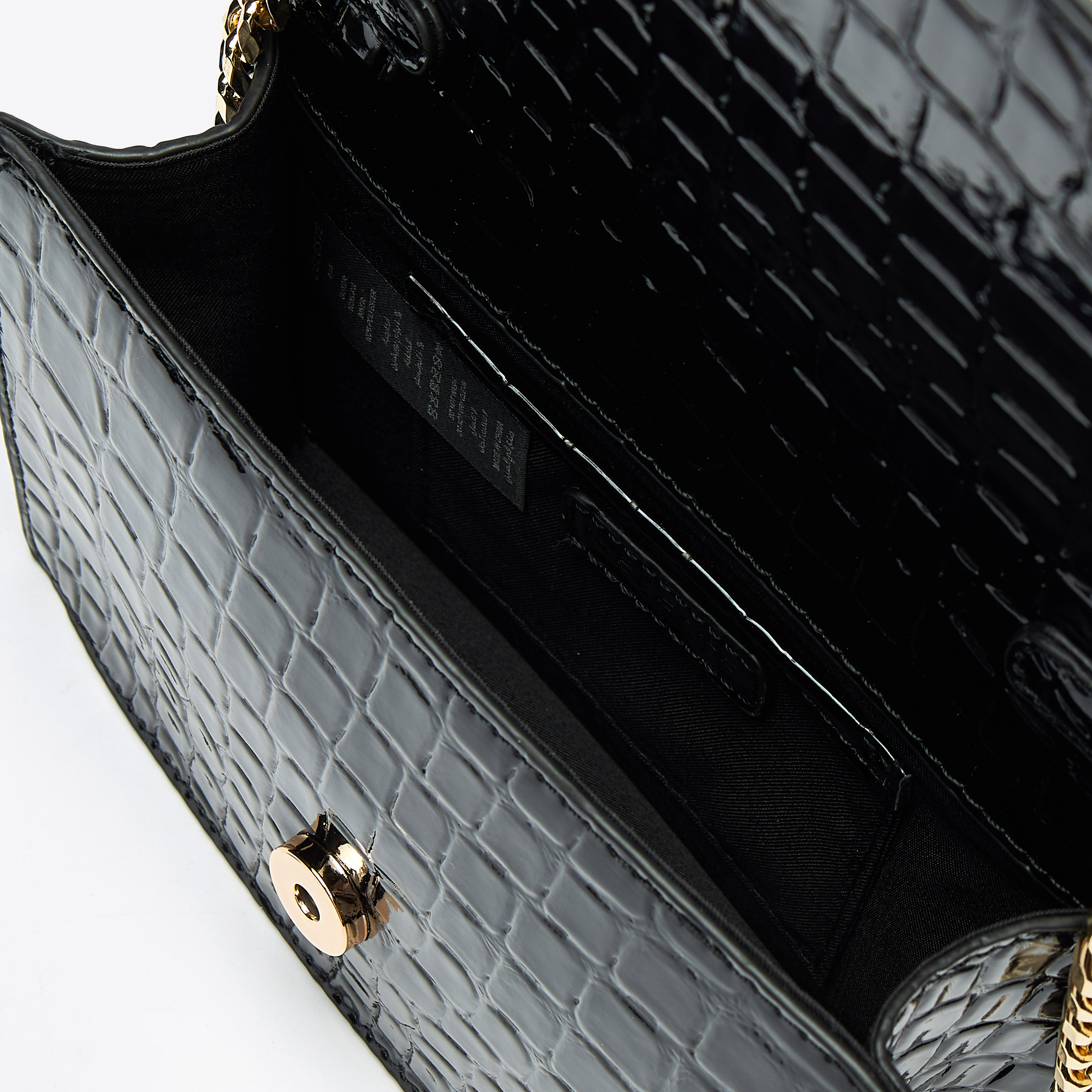 Celeste Crocodile Textured Crossbody Bag with Magnetic Button Closure-women-bagsandwallets-handbags-image-5