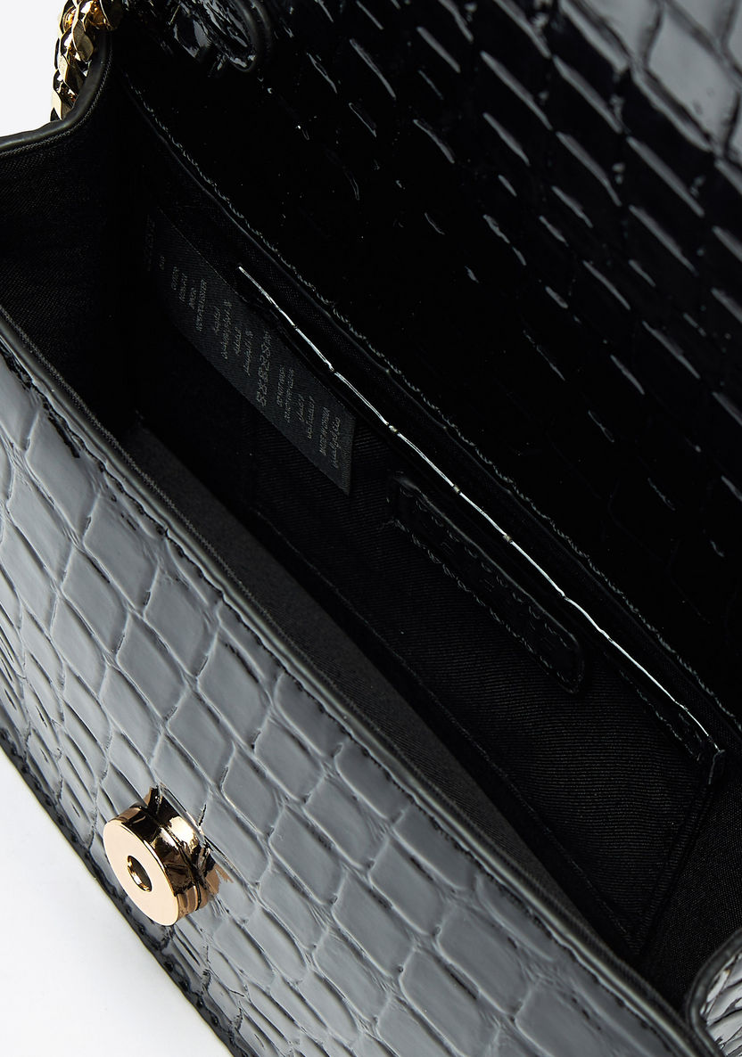 Celeste Crocodile Textured Crossbody Bag with Magnetic Button Closure-Women%27s Handbags-image-4
