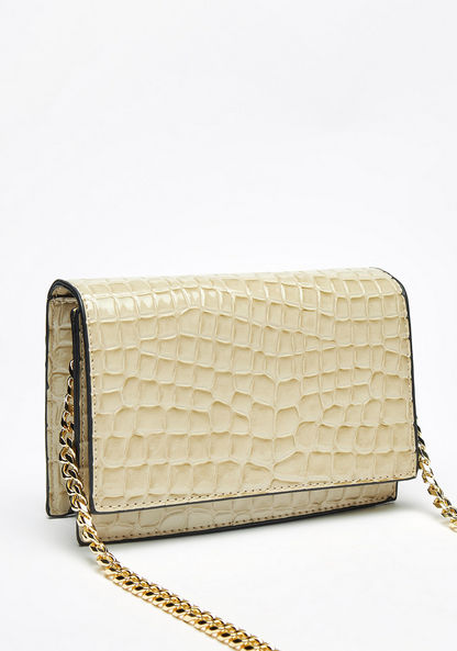 Celeste Crocodile Textured Crossbody Bag with Magnetic Button Closure-Women%27s Handbags-image-2