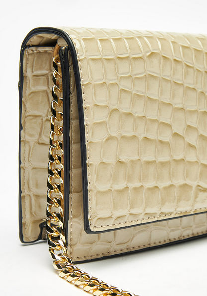 Celeste Crocodile Textured Crossbody Bag with Magnetic Button Closure-Women%27s Handbags-image-3