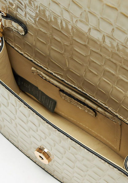 Celeste Crocodile Textured Crossbody Bag with Magnetic Button Closure-Women%27s Handbags-image-4