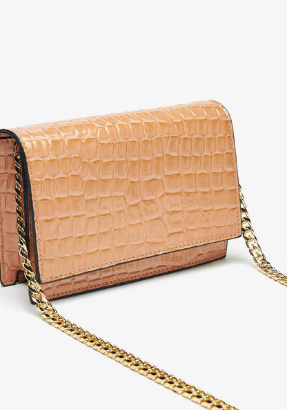 Celeste Crocodile Textured Crossbody Bag with Magnetic Button Closure-Women%27s Handbags-image-2