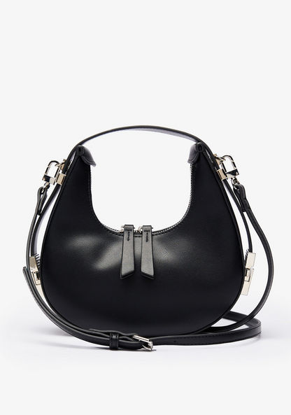 Haadana Shoulder Bag with Zip Closure and Detachable Strap-Women%27s Handbags-image-0