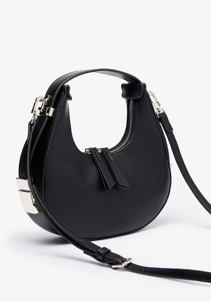 Haadana Shoulder Bag with Zip Closure and Detachable Strap-Women%27s Handbags-image-2