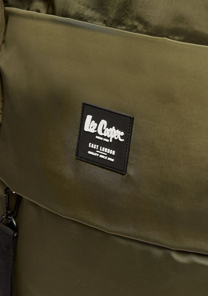 Lee Cooper Solid Backpack with Zip Closure-Men%27s Backpacks-image-3