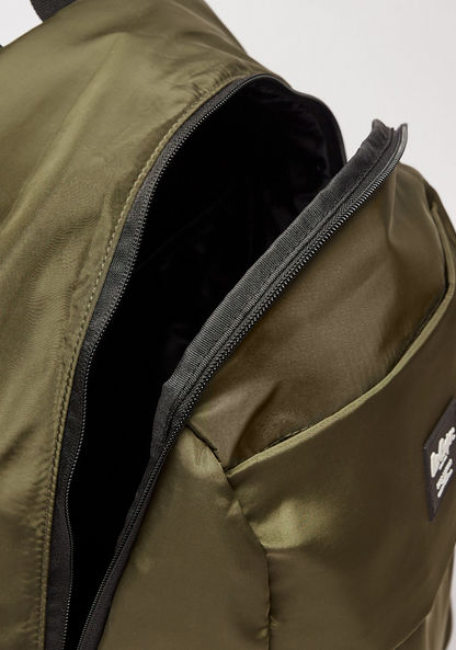 Lee Cooper Solid Backpack with Zip Closure-Men%27s Backpacks-image-4